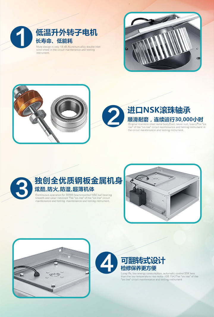 離心管道風(fēng)機(jī)產(chǎn)品特色