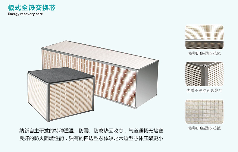 別墅地下室新風系統(tǒng)機體內(nèi)熱回收芯紙